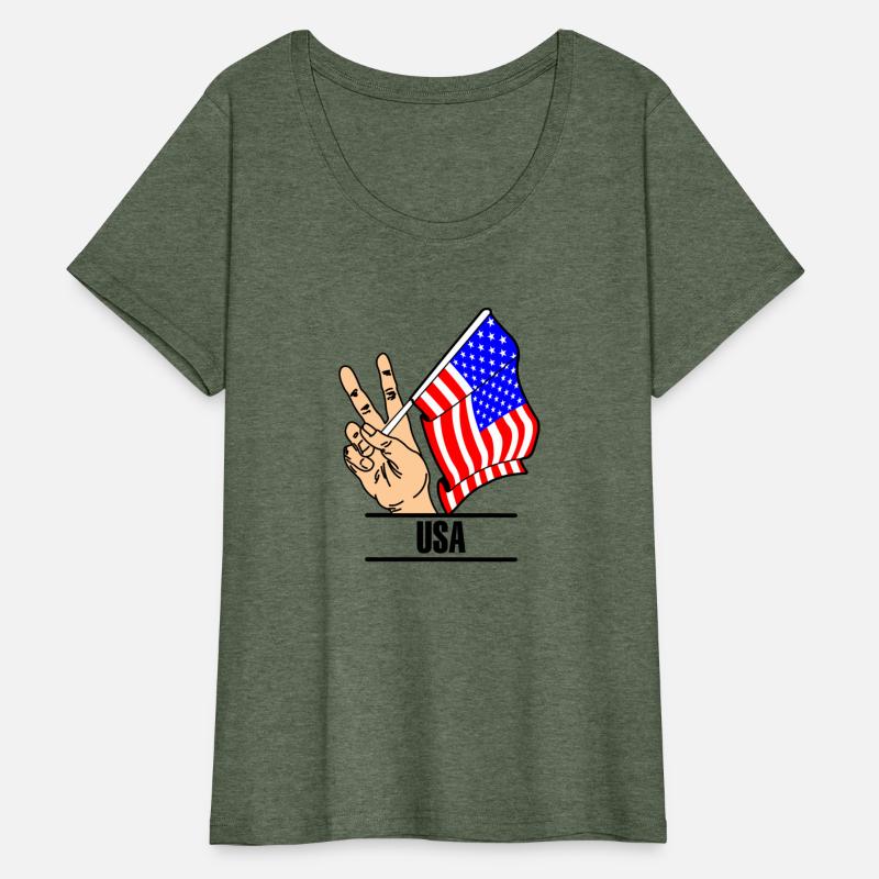Flag USA peace sign text´USA´