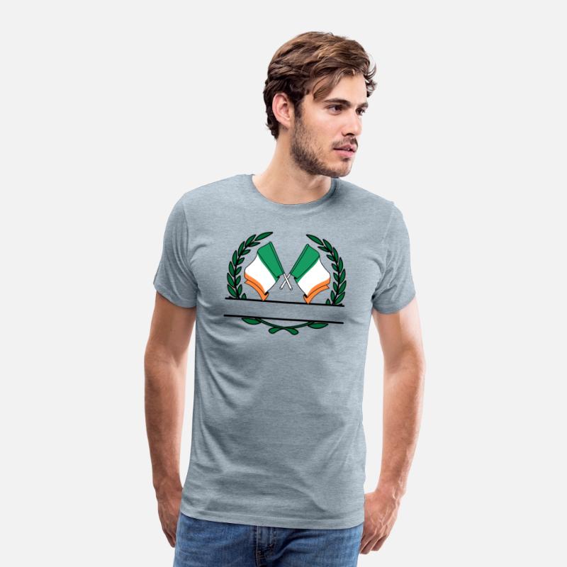 Flags Ireland laurel wreath banner