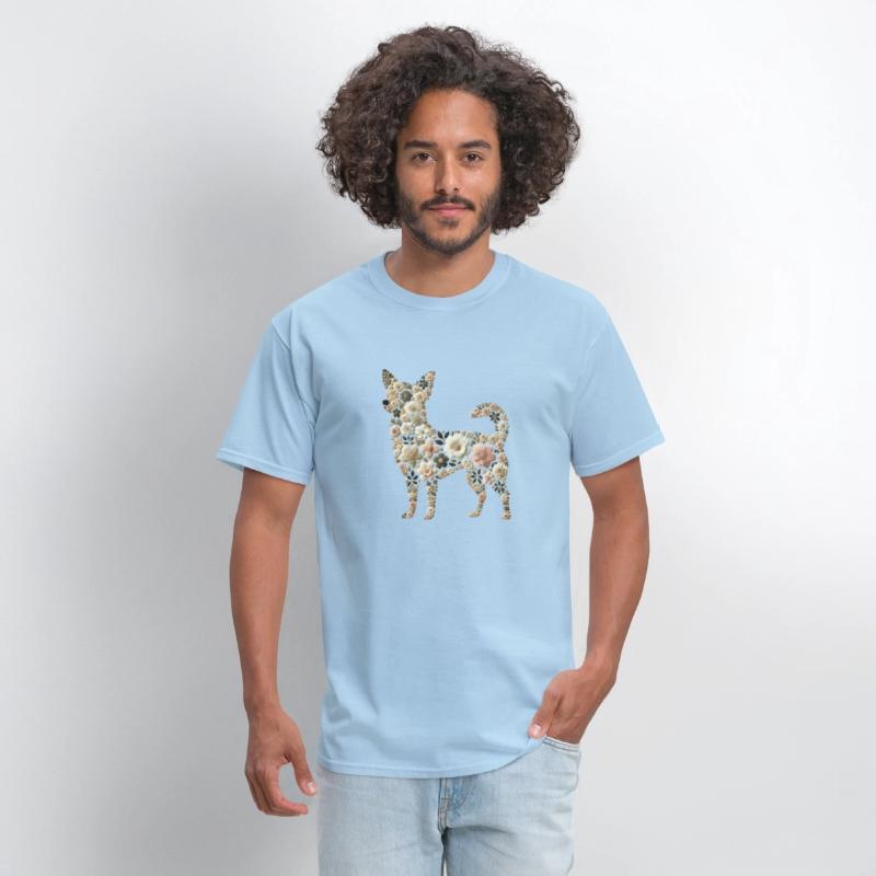 Floral Chihuahua: Delicate Nature-Inspired Pet Sil