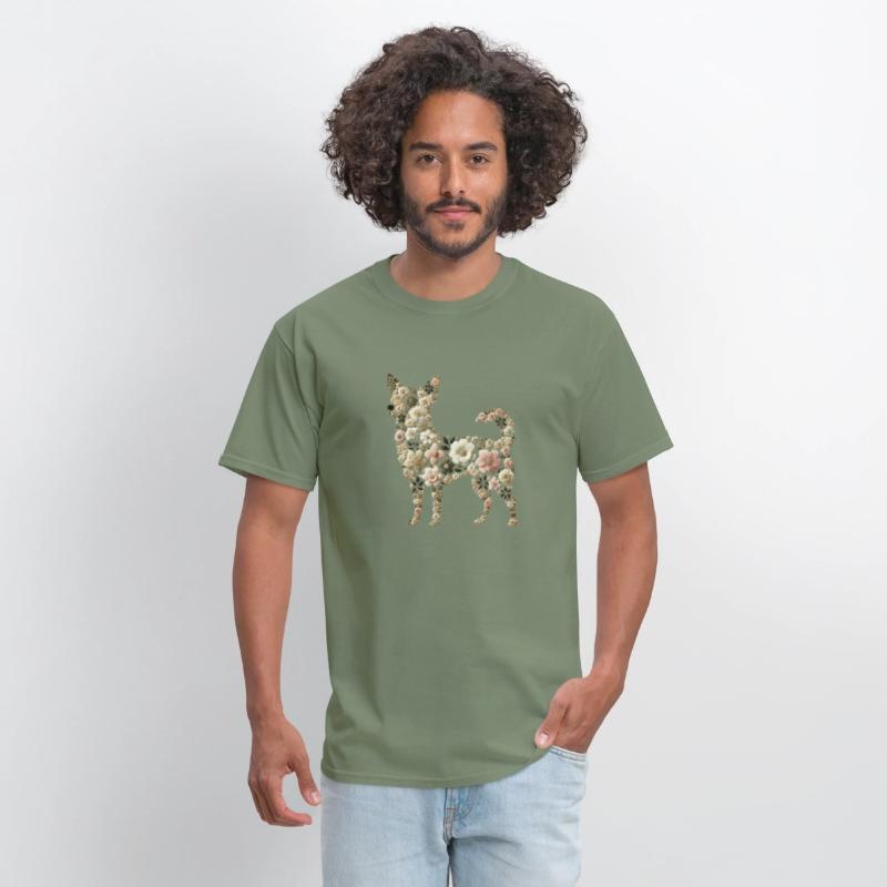 Floral Chihuahua: Delicate Nature-Inspired Pet Sil