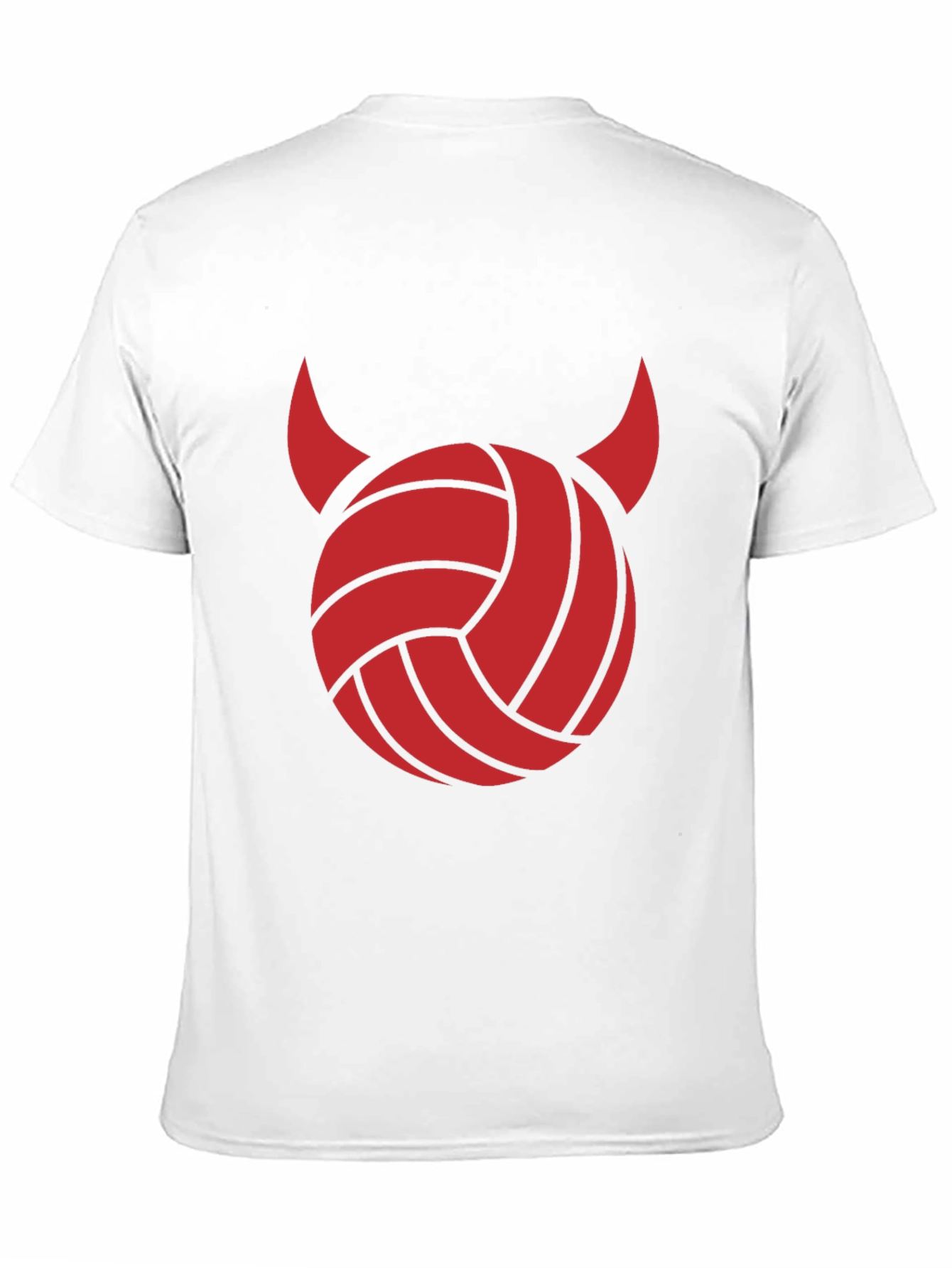 Devil Volleyball Graphic Tee - Black Cotton Shirt
