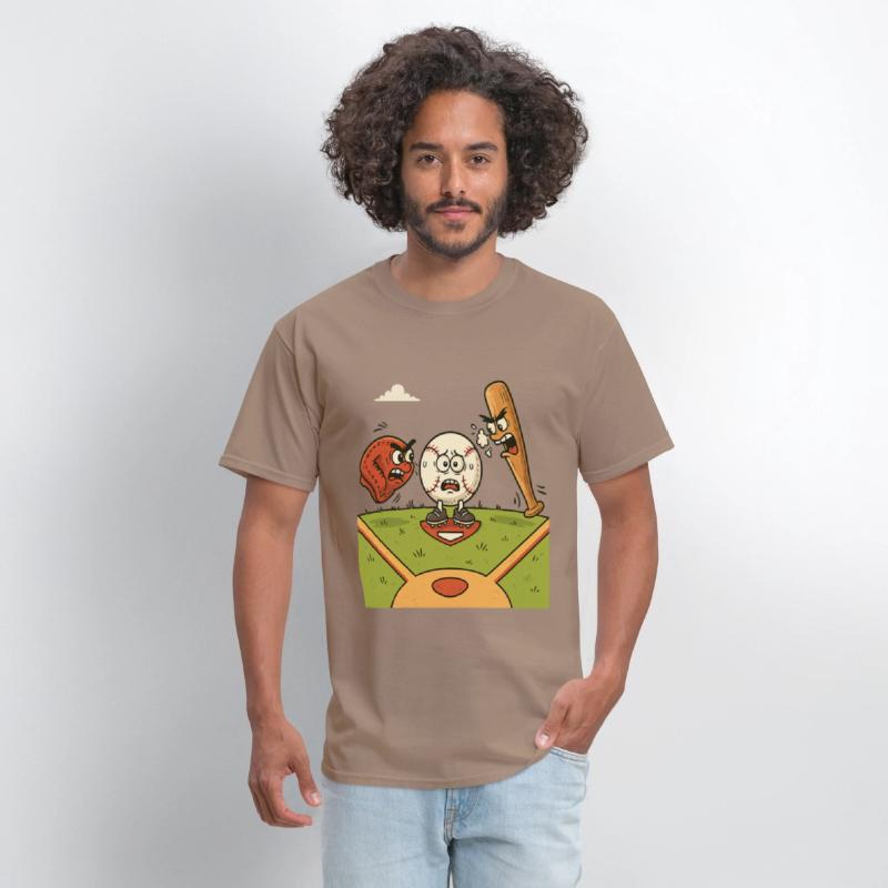 Funny Baseball Cartoon T shirt