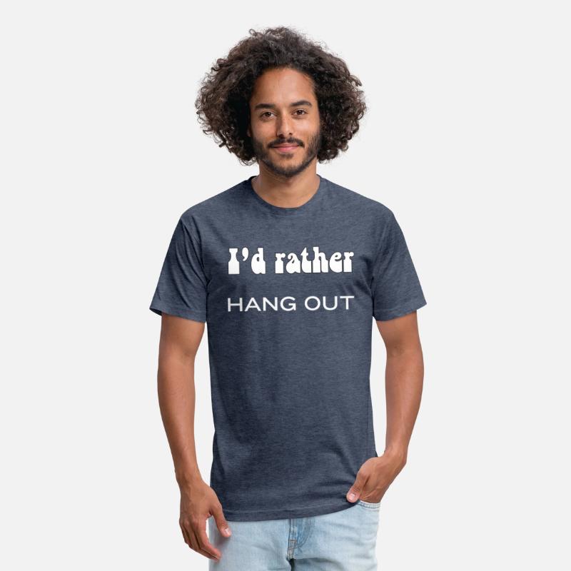 Funny I’d Rather Hang Out Minimalist Humor Shirt
