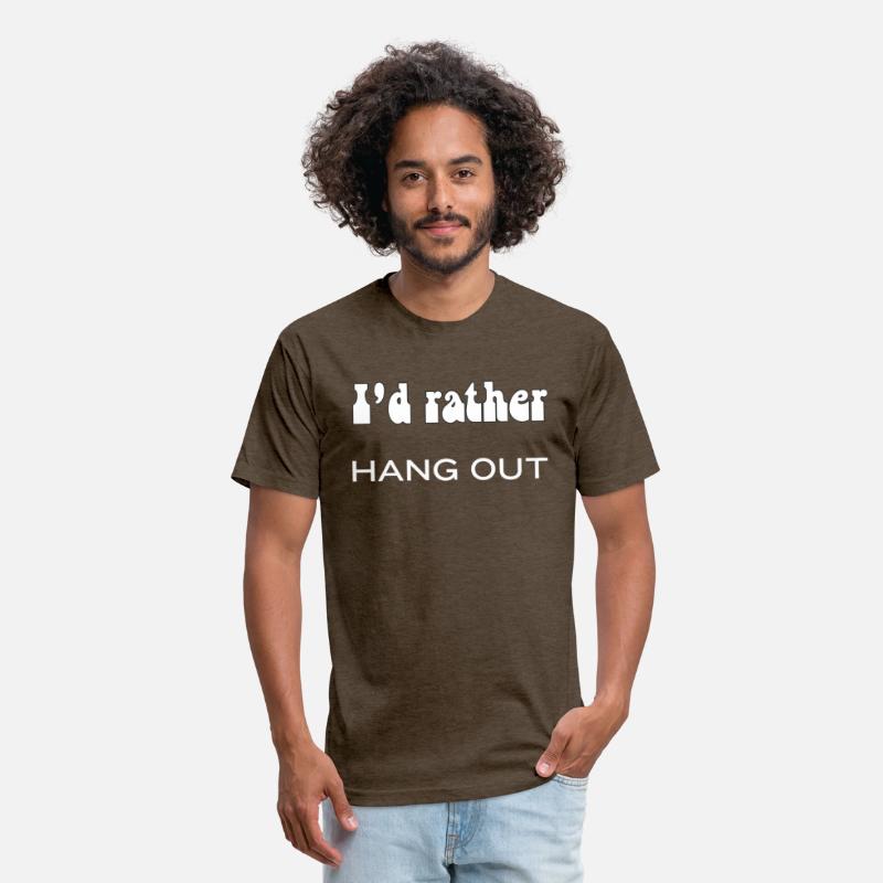 Funny I’d Rather Hang Out Minimalist Humor Shirt