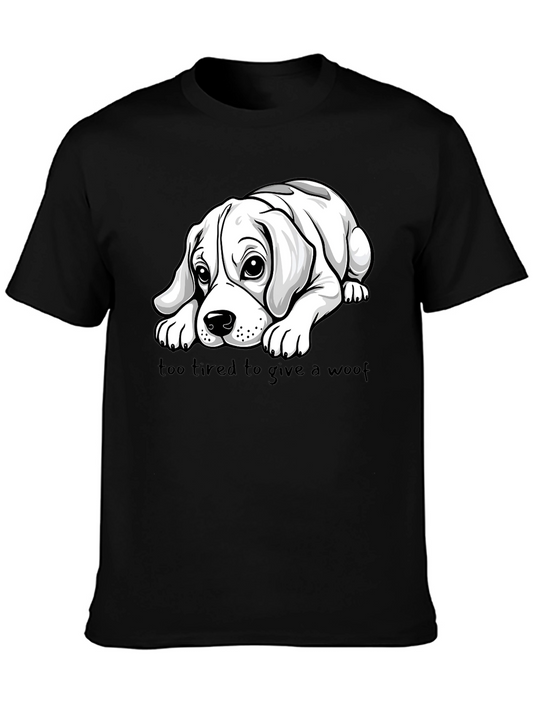 Tired Dog Graphic Tee - Unisex Black Shirt