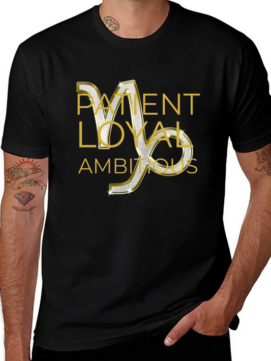 Capricorn Zodiac T-Shirt - Patient Loyal Ambitious