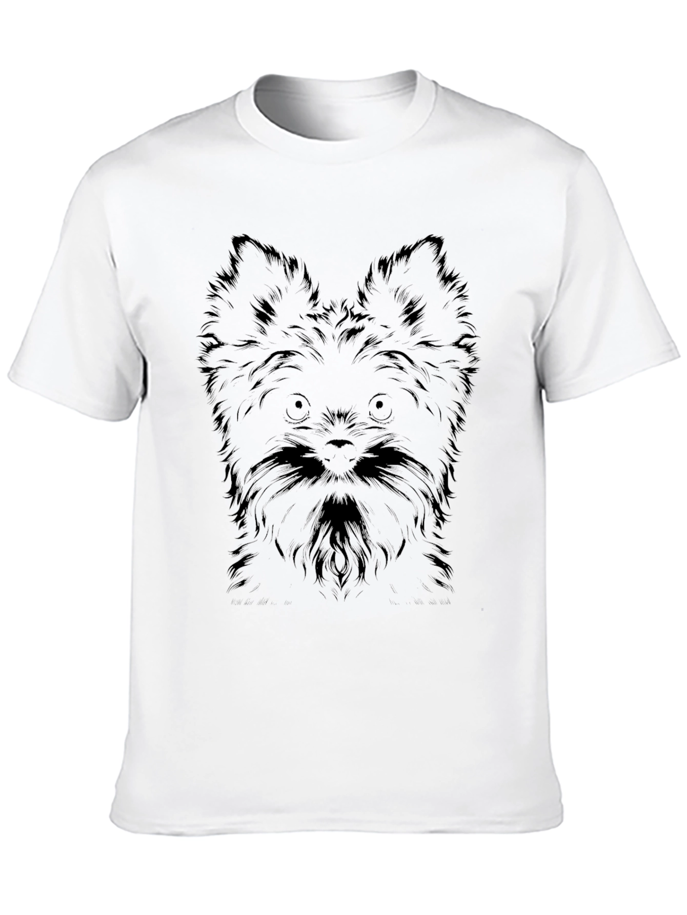 Dog Face Graphic Black T-Shirt