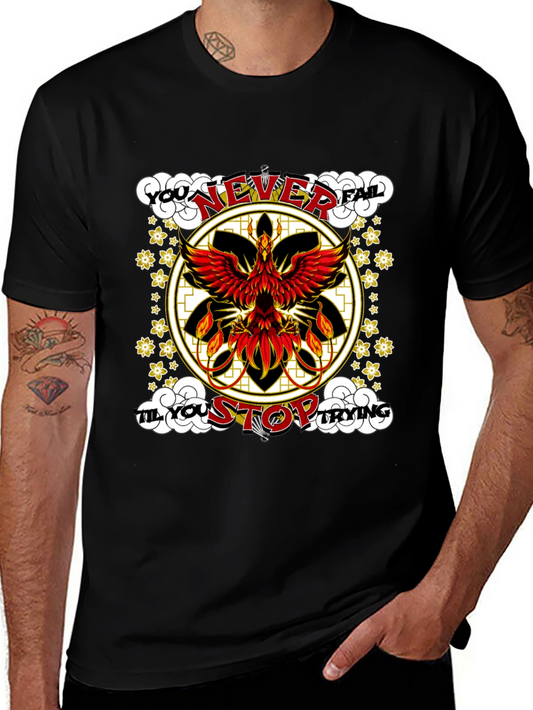 Phoenix Graphic Tee - Never Fail Motivational Shirt