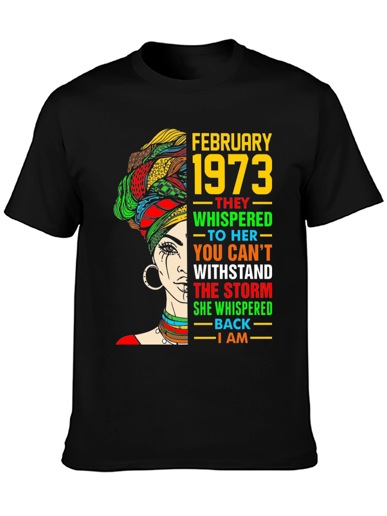 February 1973 Birthday Storm T-Shirt