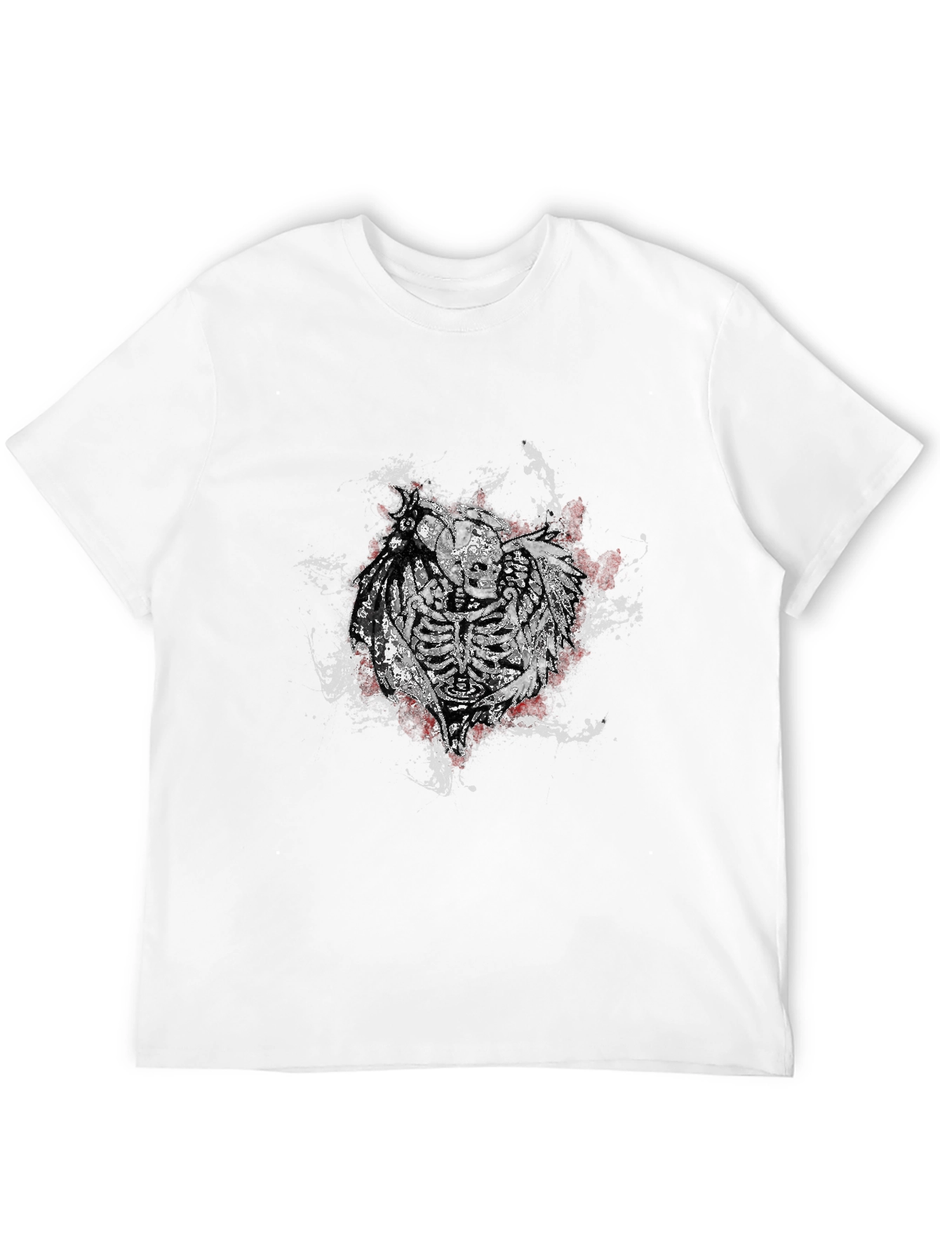 Skeleton Warrior Graphic Tee - Black