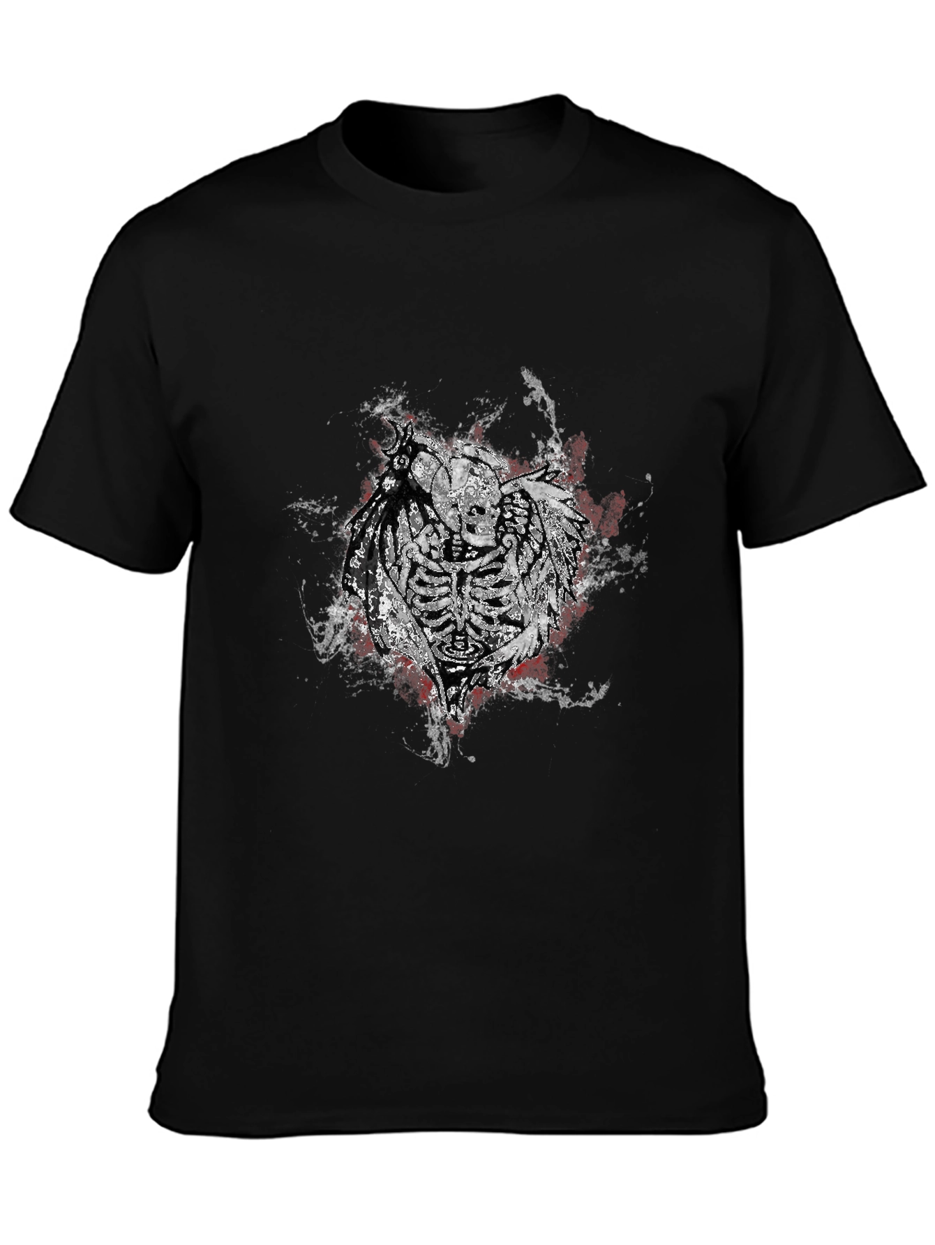 Skeleton Warrior Graphic Tee - Black