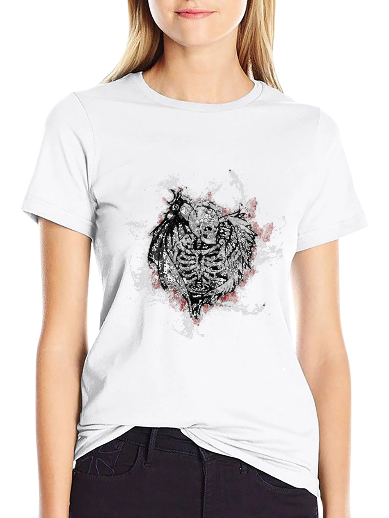 Skeleton Warrior Graphic Tee - Black
