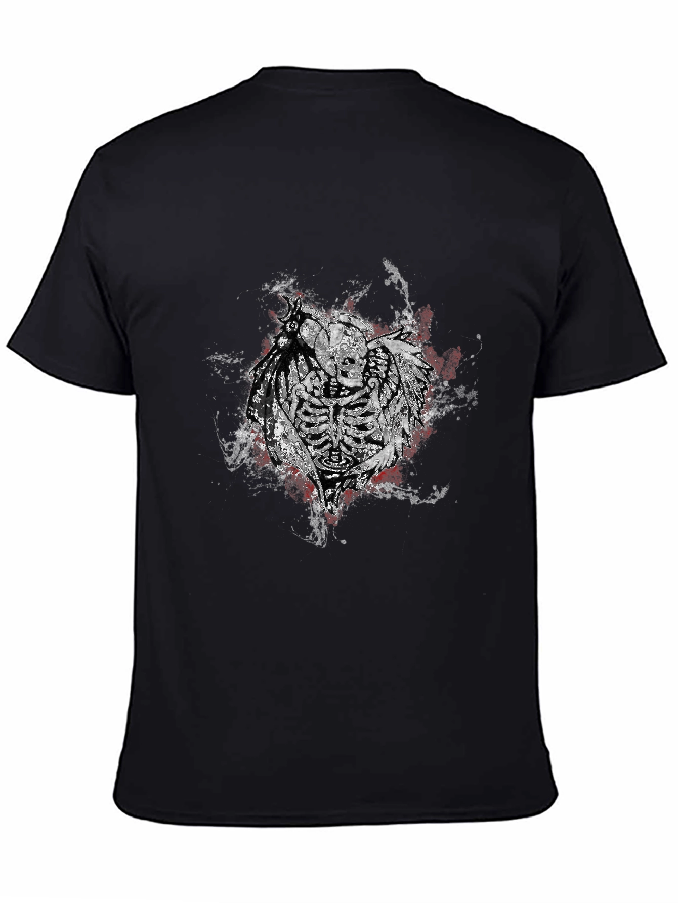 Skeleton Warrior Graphic Tee - Black