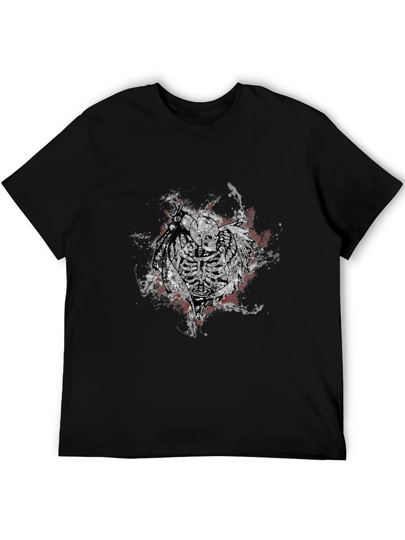 Skeleton Warrior Graphic Tee - Black