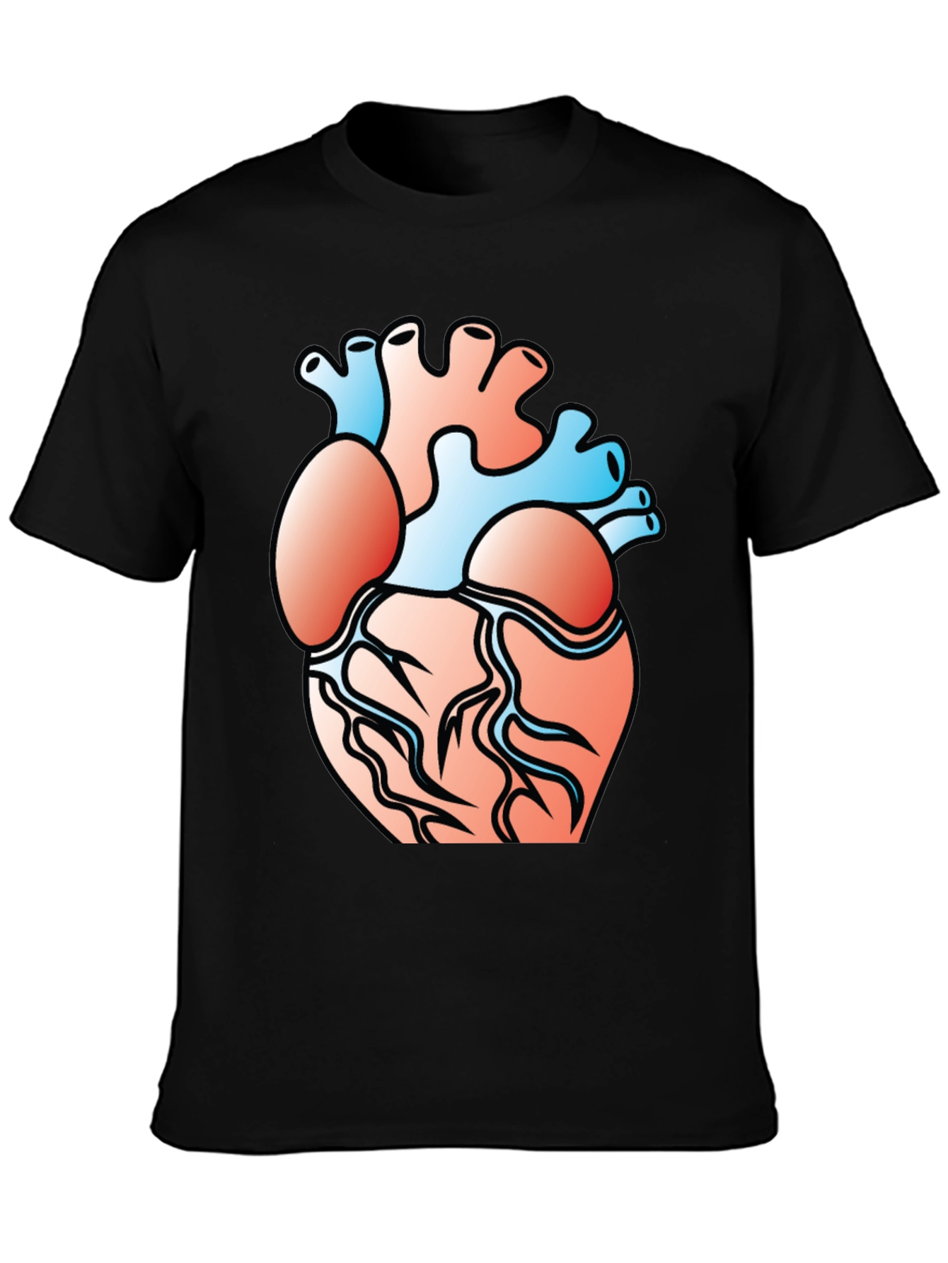 Anatomical Heart Graphic Tee - Black
