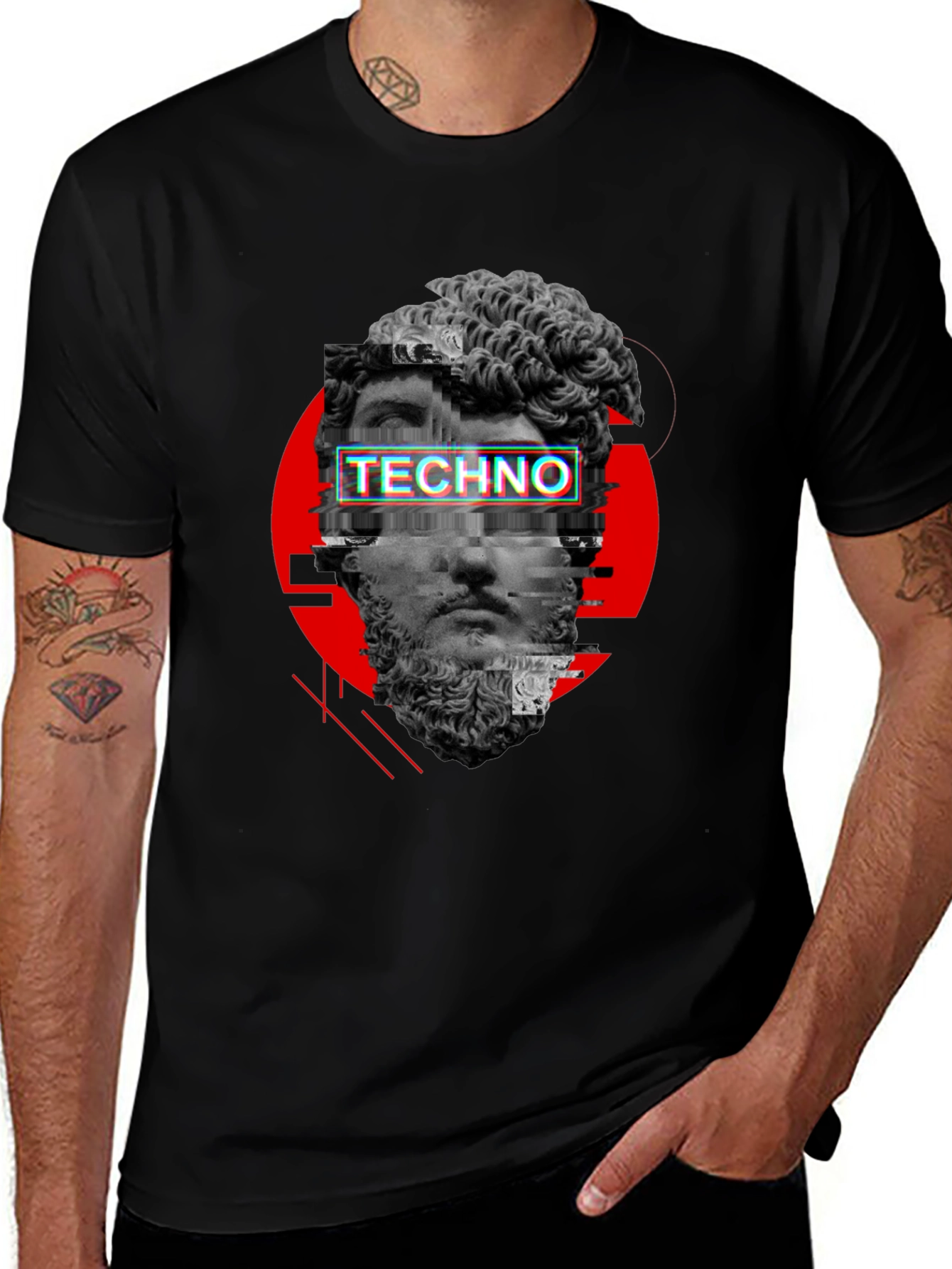Techno Glitch Graphic Tee