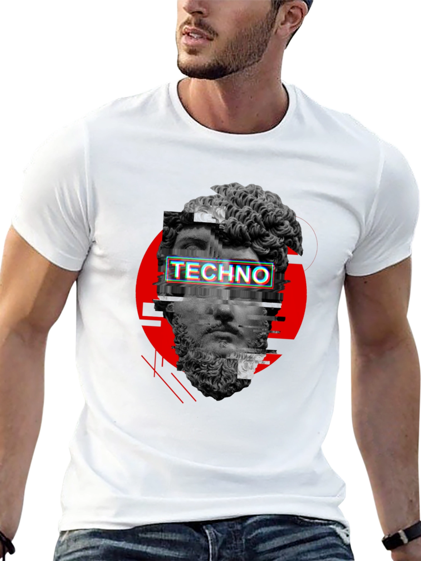 Techno Glitch Graphic Tee