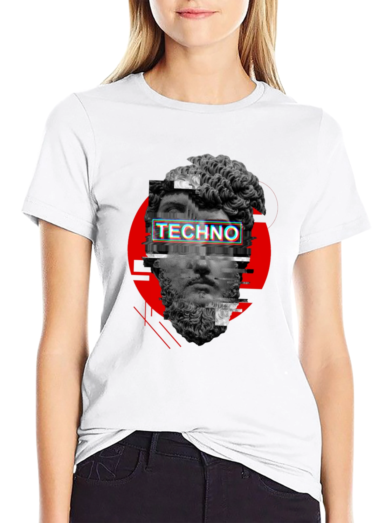 Techno Glitch Graphic Tee