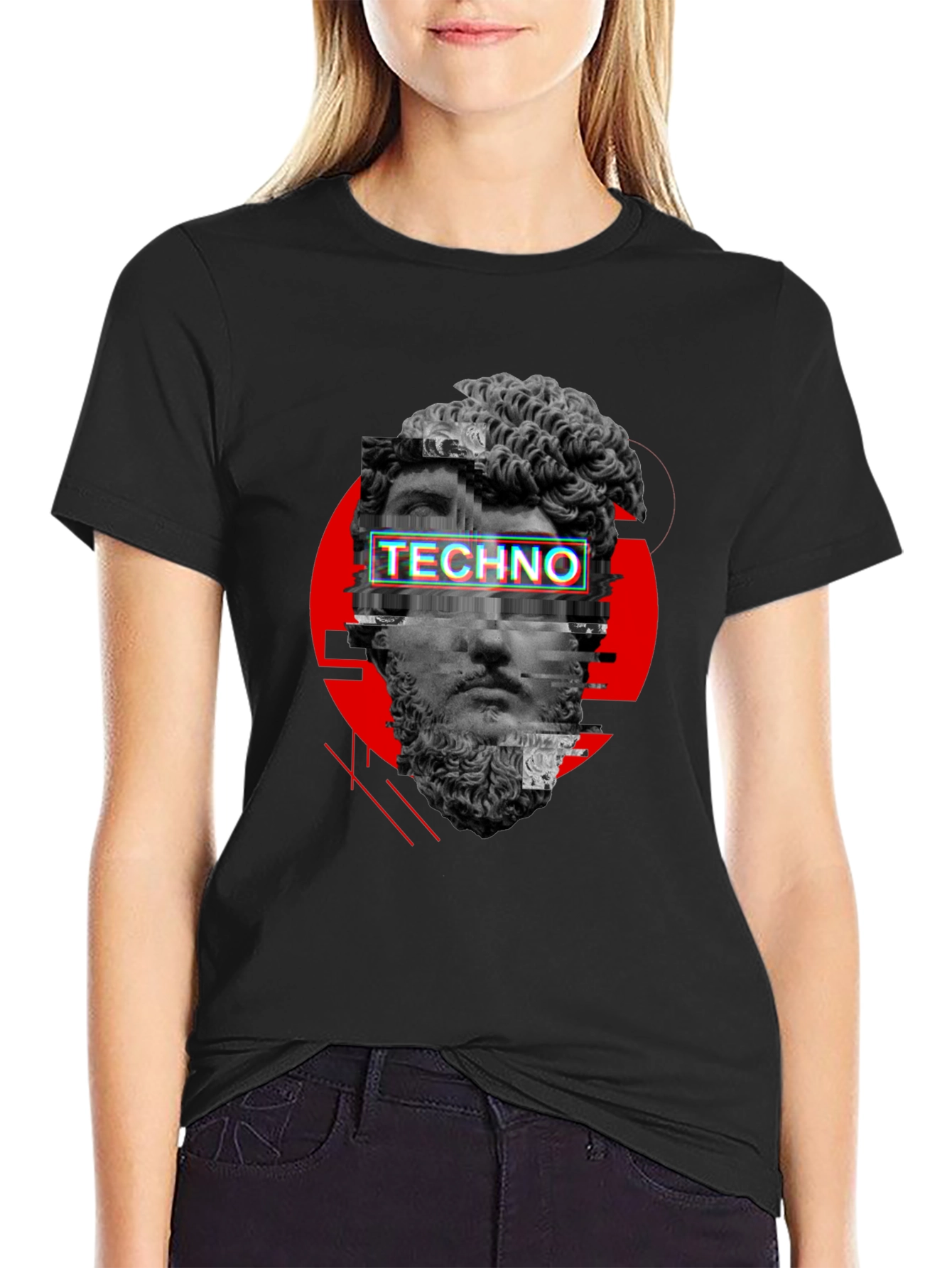 Techno Glitch Graphic Tee