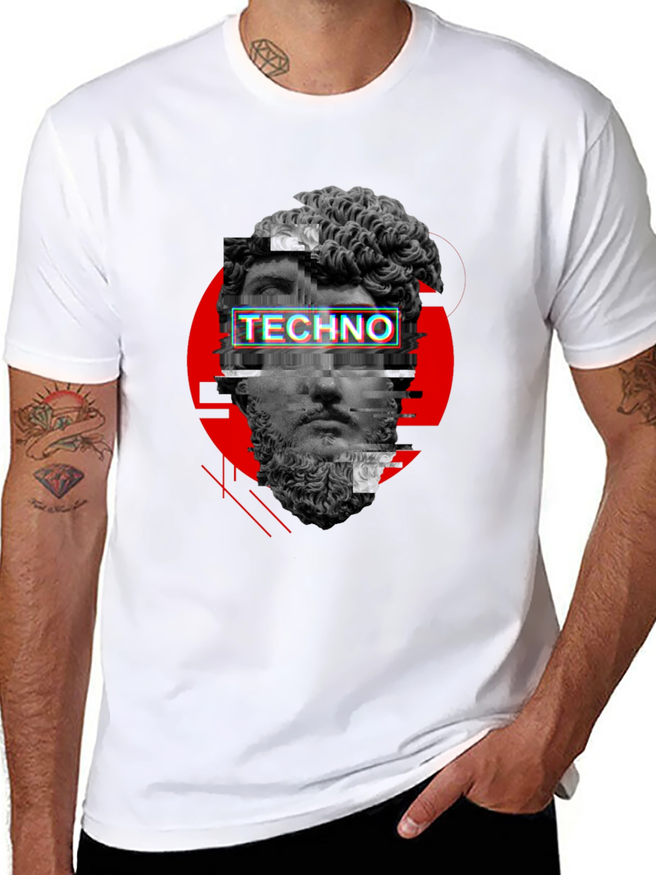 Techno Glitch Graphic Tee