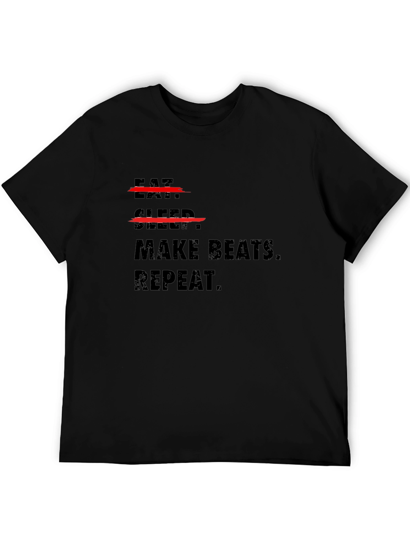 Eat Sleep Make Beats Repeat Black T-Shirt