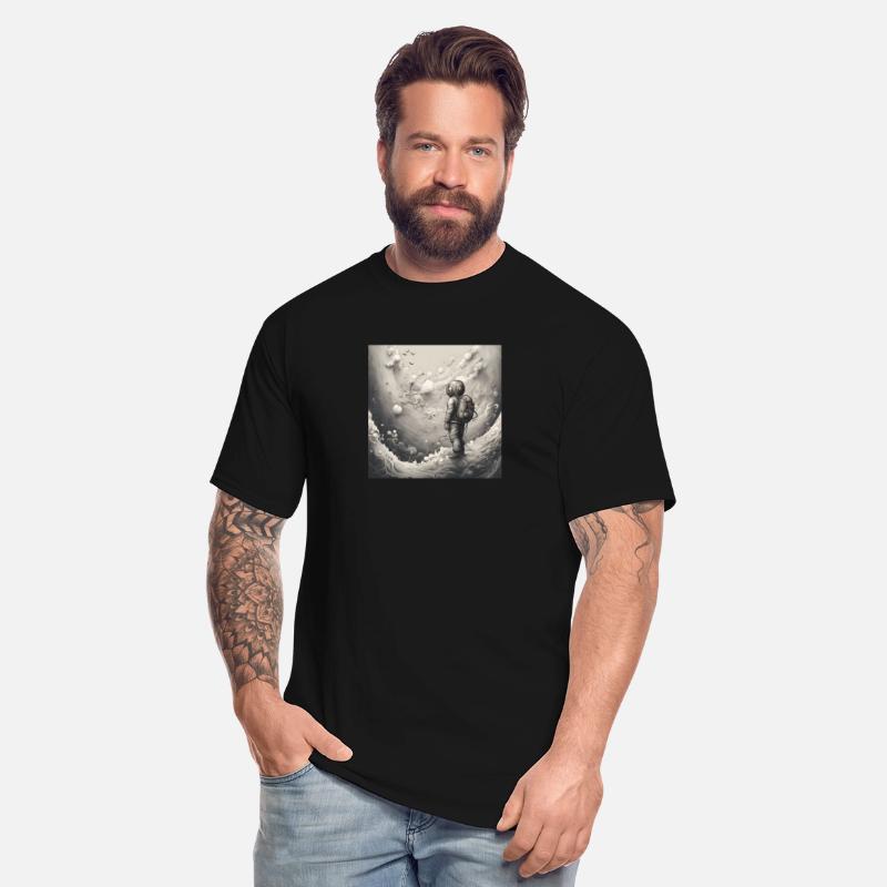 Galactic Explorer: Astronaut Standing on clouds