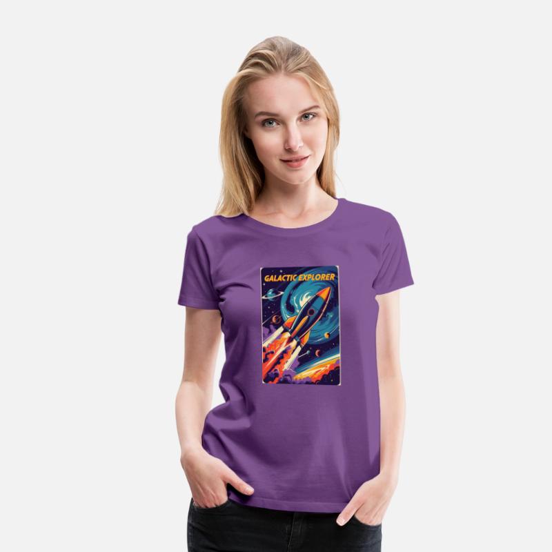 Galactic Explorer – Retro Rocket Blasting Off
