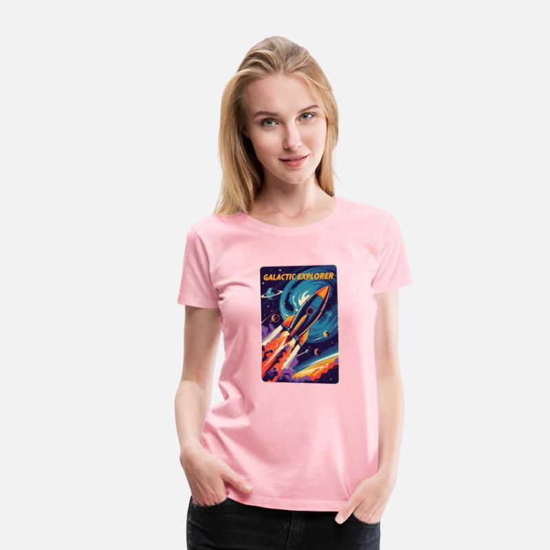 Galactic Explorer – Retro Rocket Blasting Off