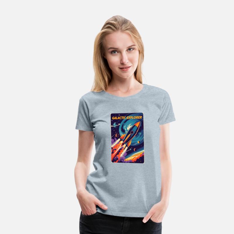 Galactic Explorer – Retro Rocket Blasting Off