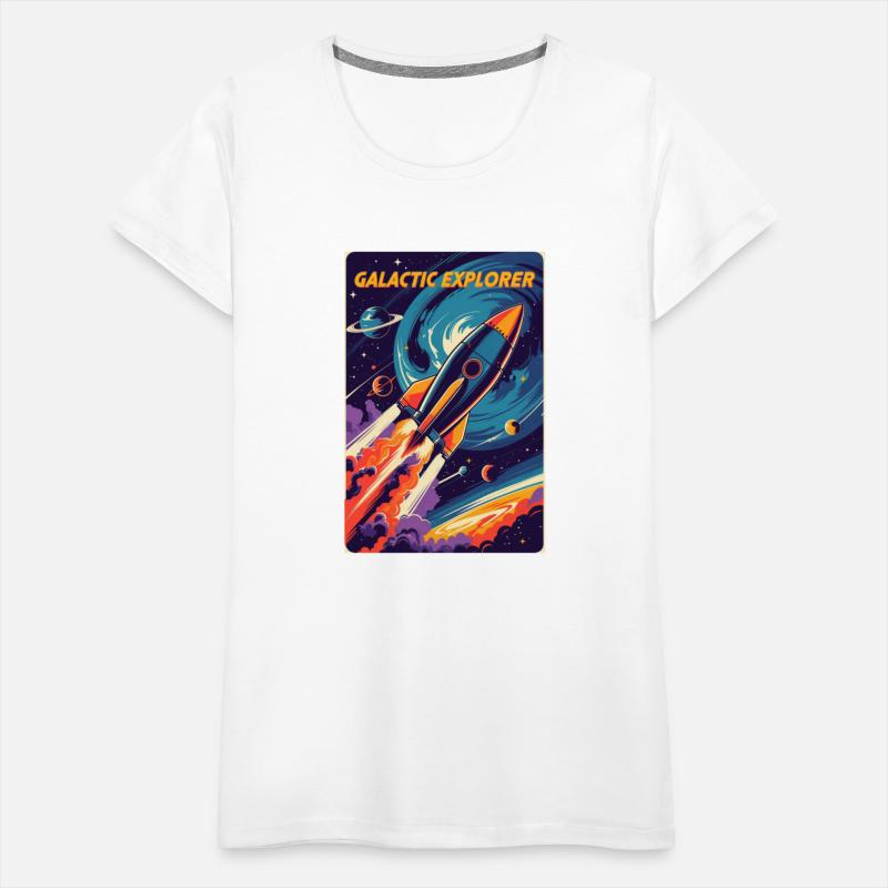 Galactic Explorer – Retro Rocket Blasting Off