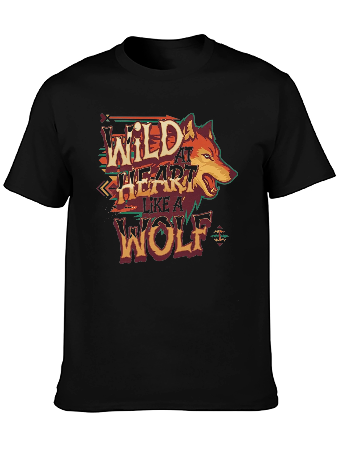 Wild at Heart Wolf Graphic T-Shirt