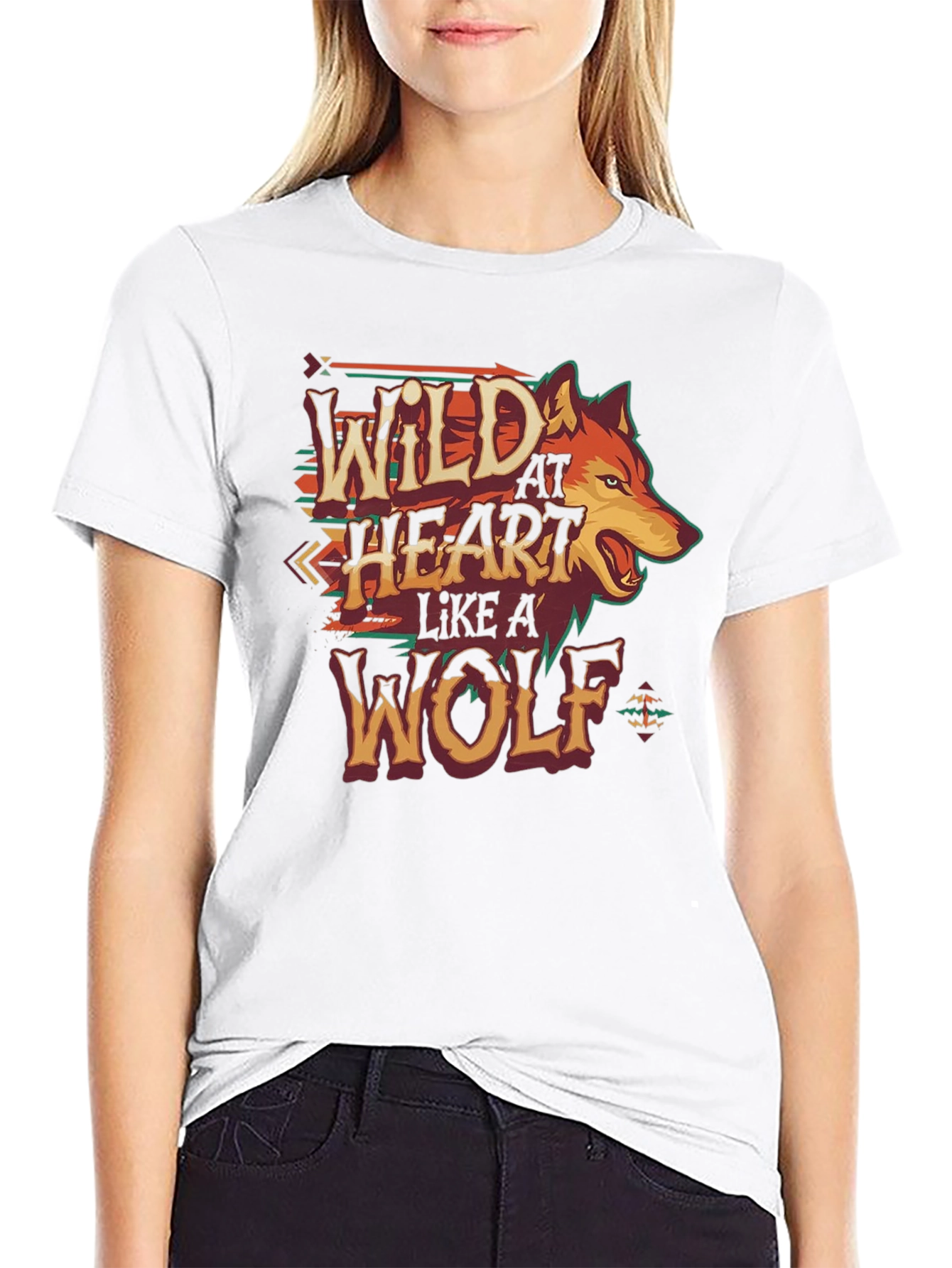Wild at Heart Wolf Graphic T-Shirt