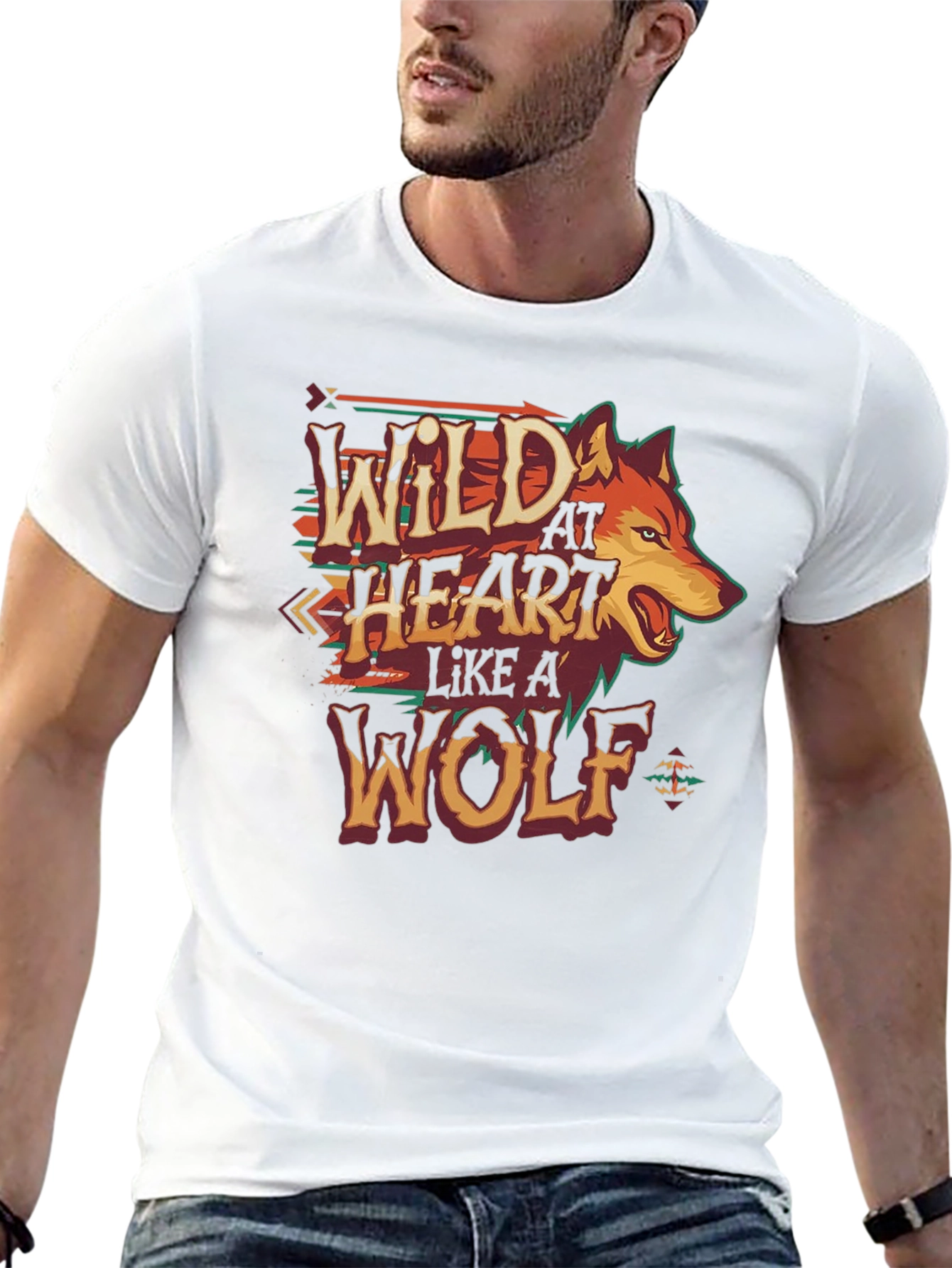 Wild at Heart Wolf Graphic T-Shirt