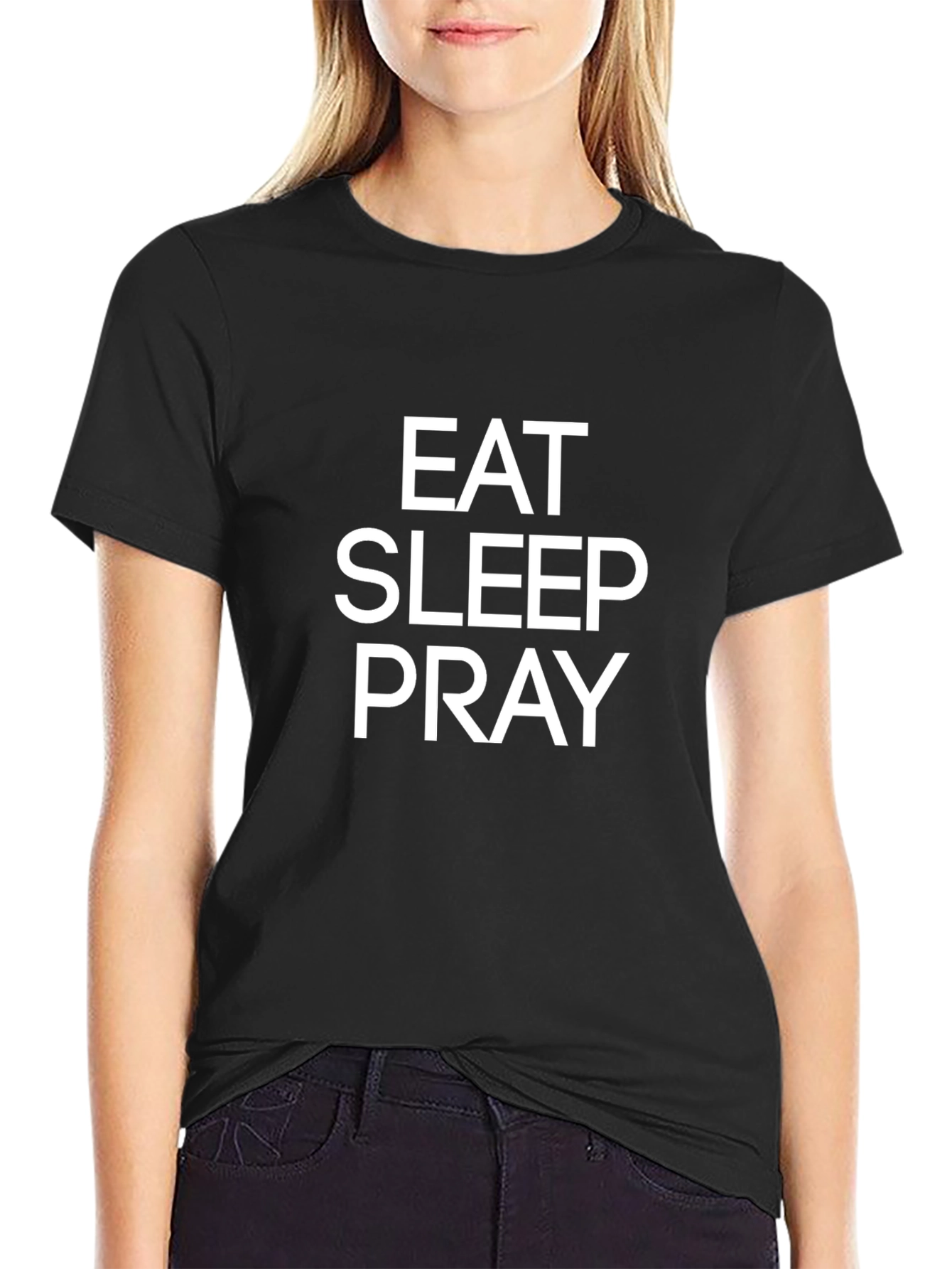 Eat Sleep Pray Graphic Tee - Trendy Comfort