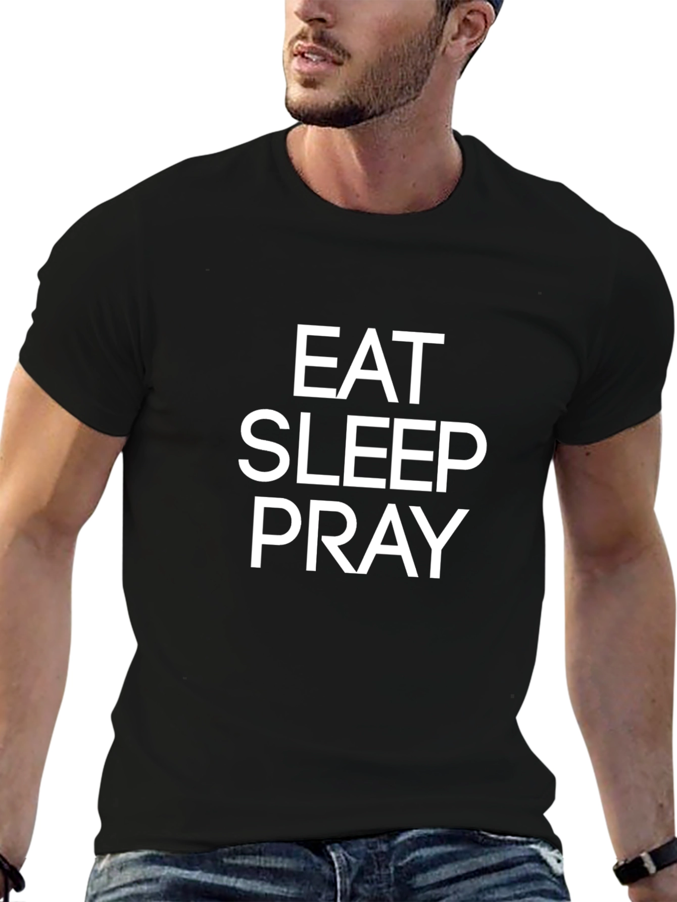Eat Sleep Pray Graphic Tee - Trendy Comfort