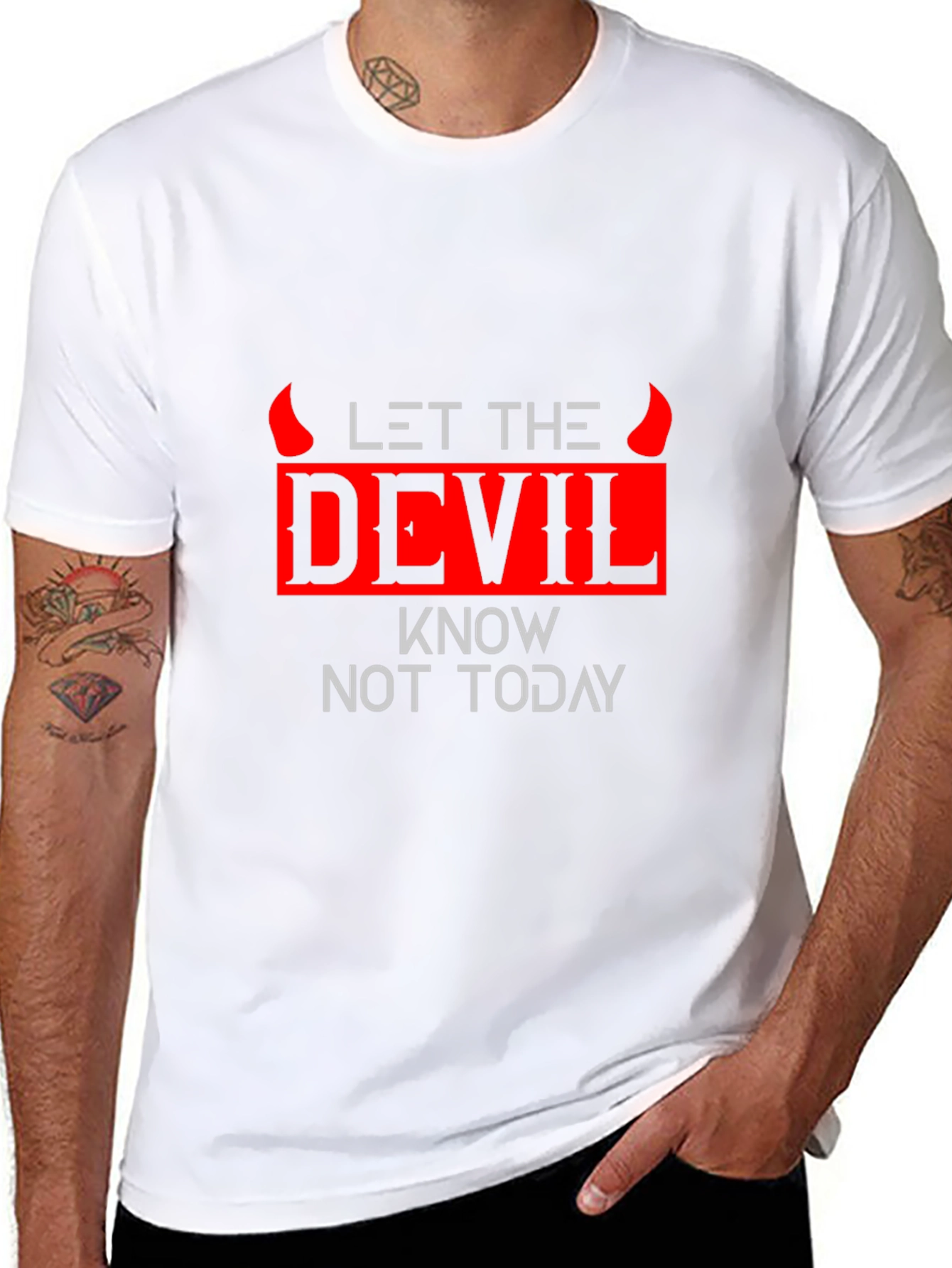 Let The Devil Know Not Today Graphic Tee