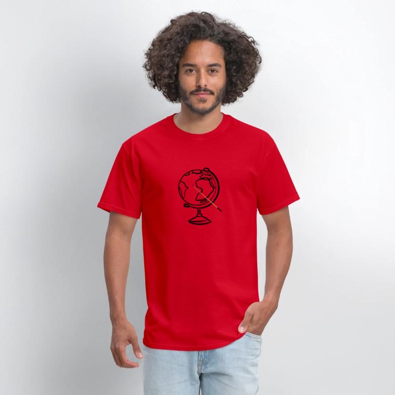Globe with Pointer stick. Geography. Education.