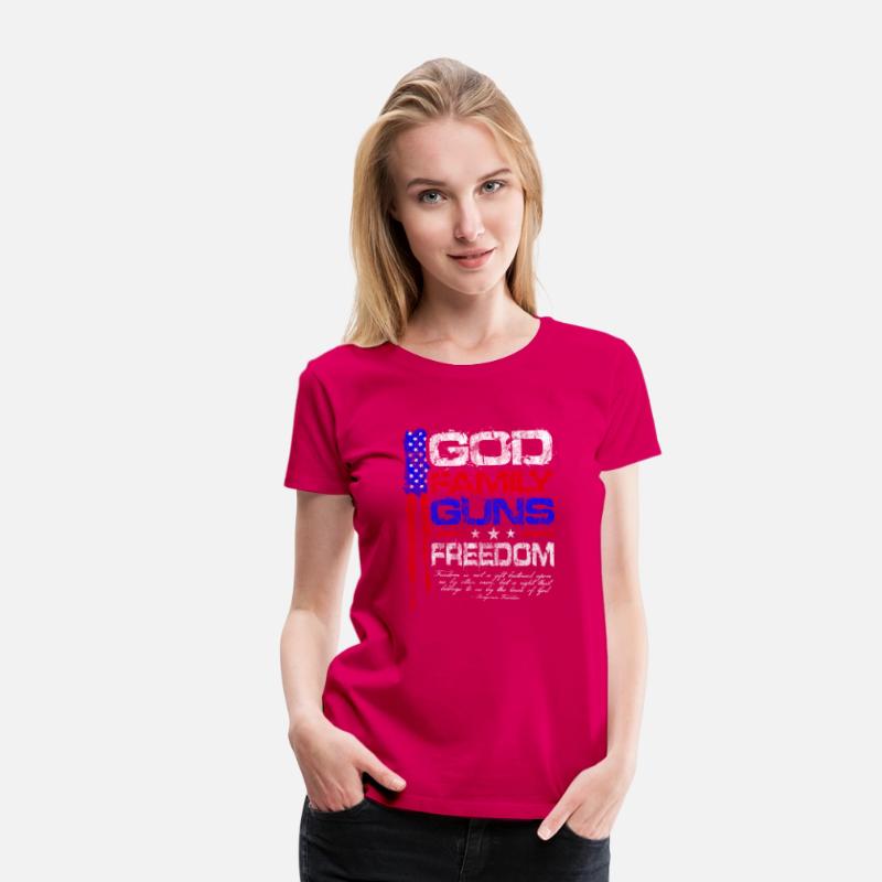 God Family Guns Freedom Conservative American Flag