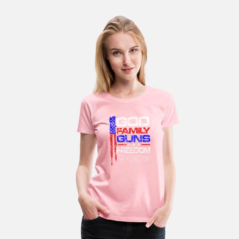 God Family Guns Freedom Conservative American Flag
