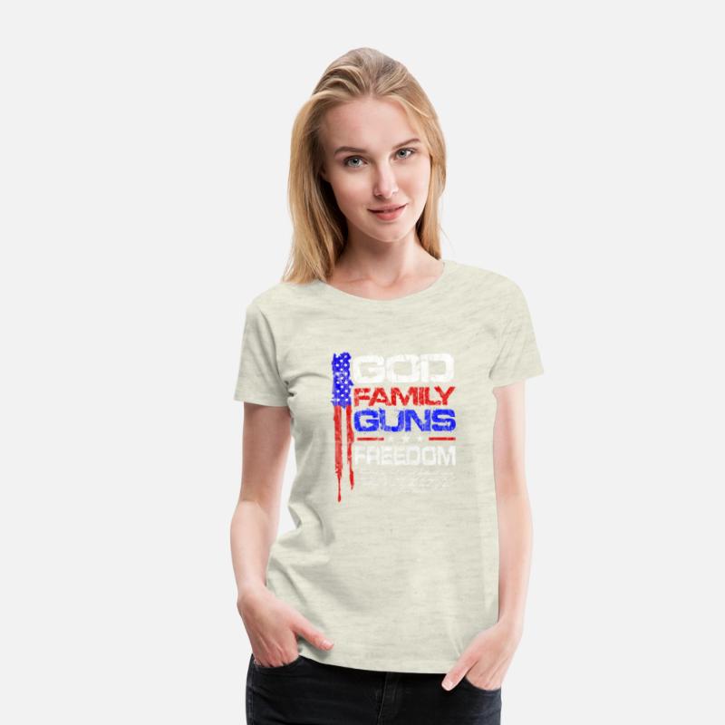 God Family Guns Freedom Conservative American Flag