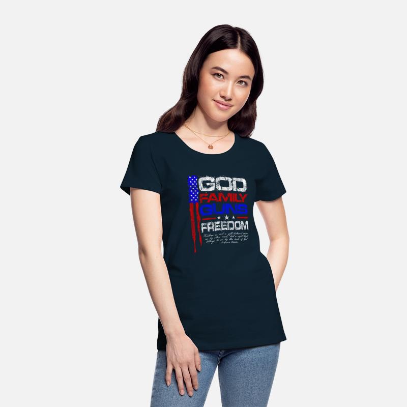 God Family Guns Freedom Conservative American Flag