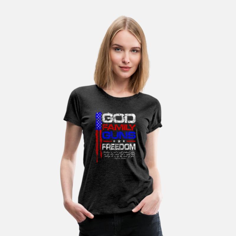 God Family Guns Freedom Conservative American Flag
