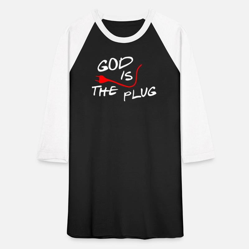 God Is The Plug T Shirt Classic Real Black Various