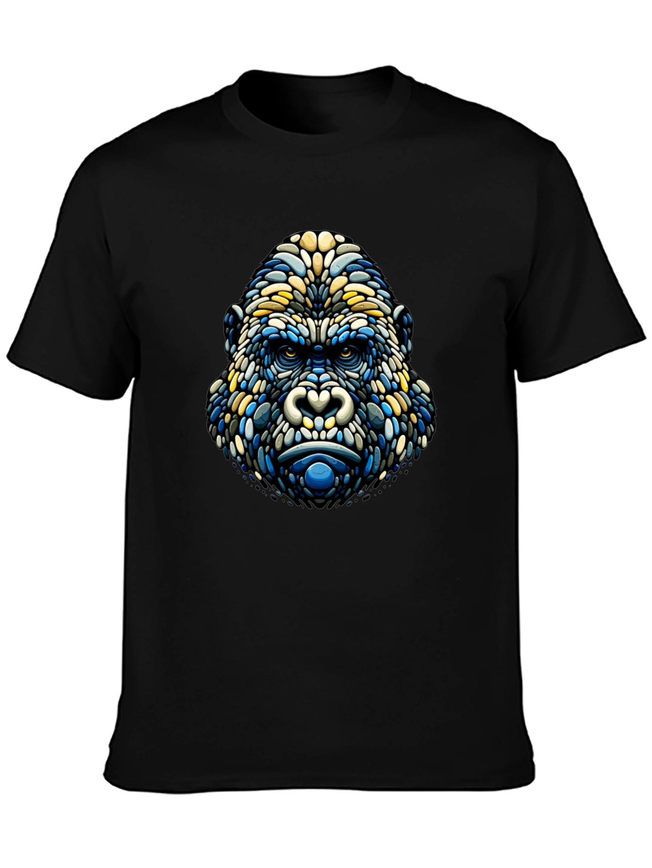 Abstract Gorilla Head Graphic Tee - Modern Style