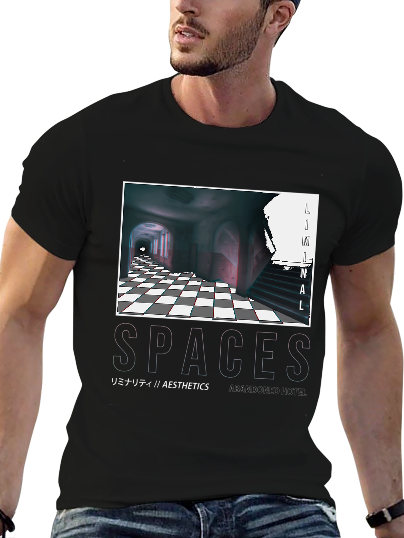 Liminal Spaces Graphic T-Shirt - Black