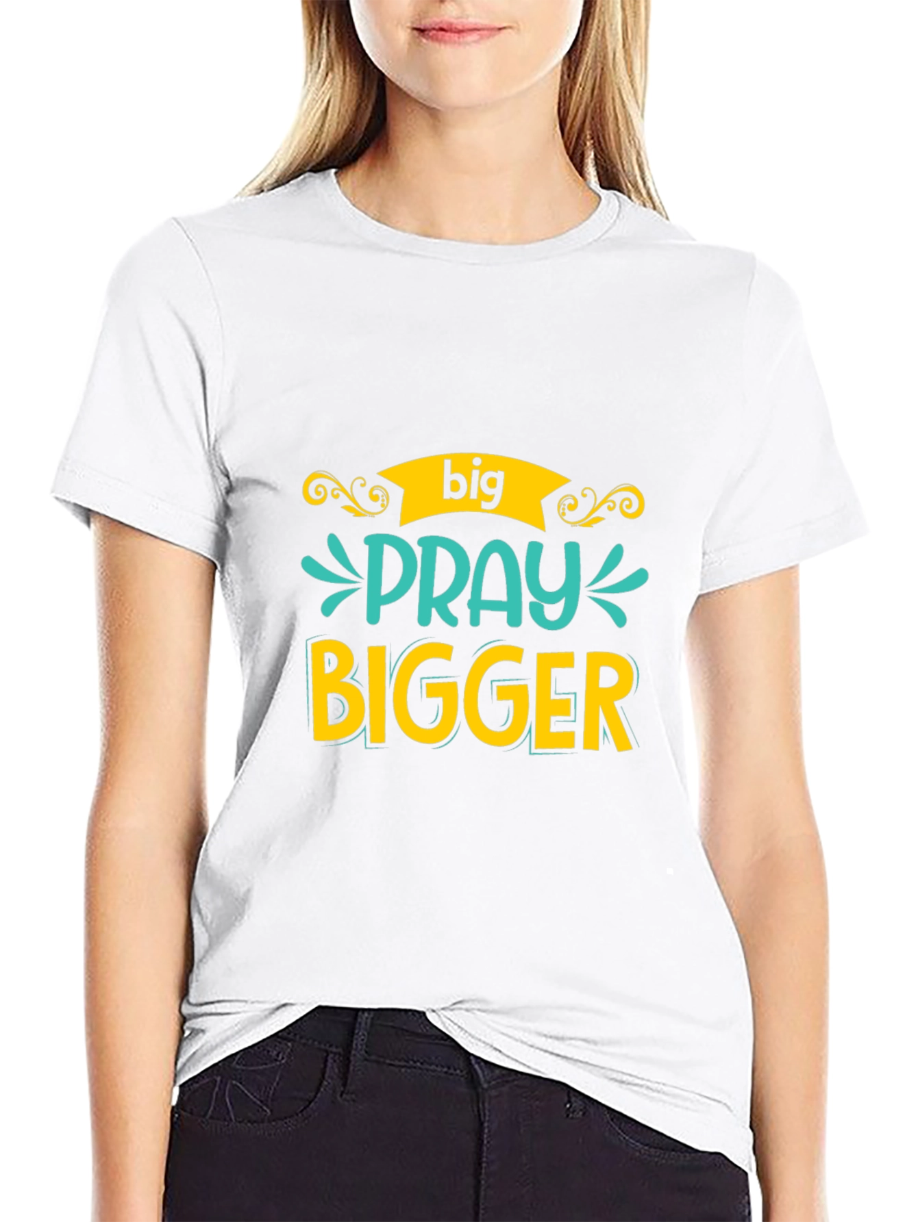 Big Pray Bigger Black Tee