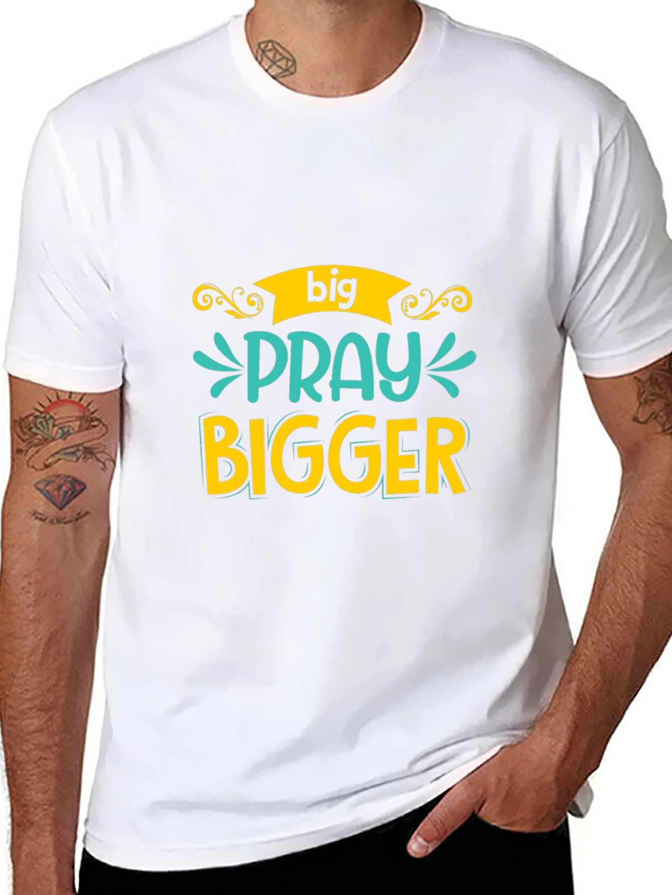 Big Pray Bigger Black Tee
