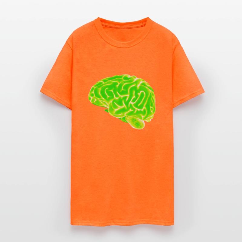green neon brain