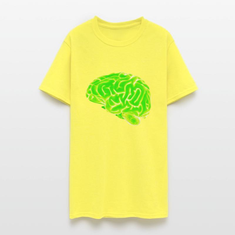 green neon brain