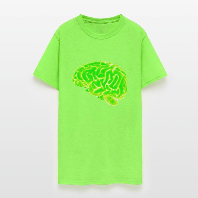 green neon brain